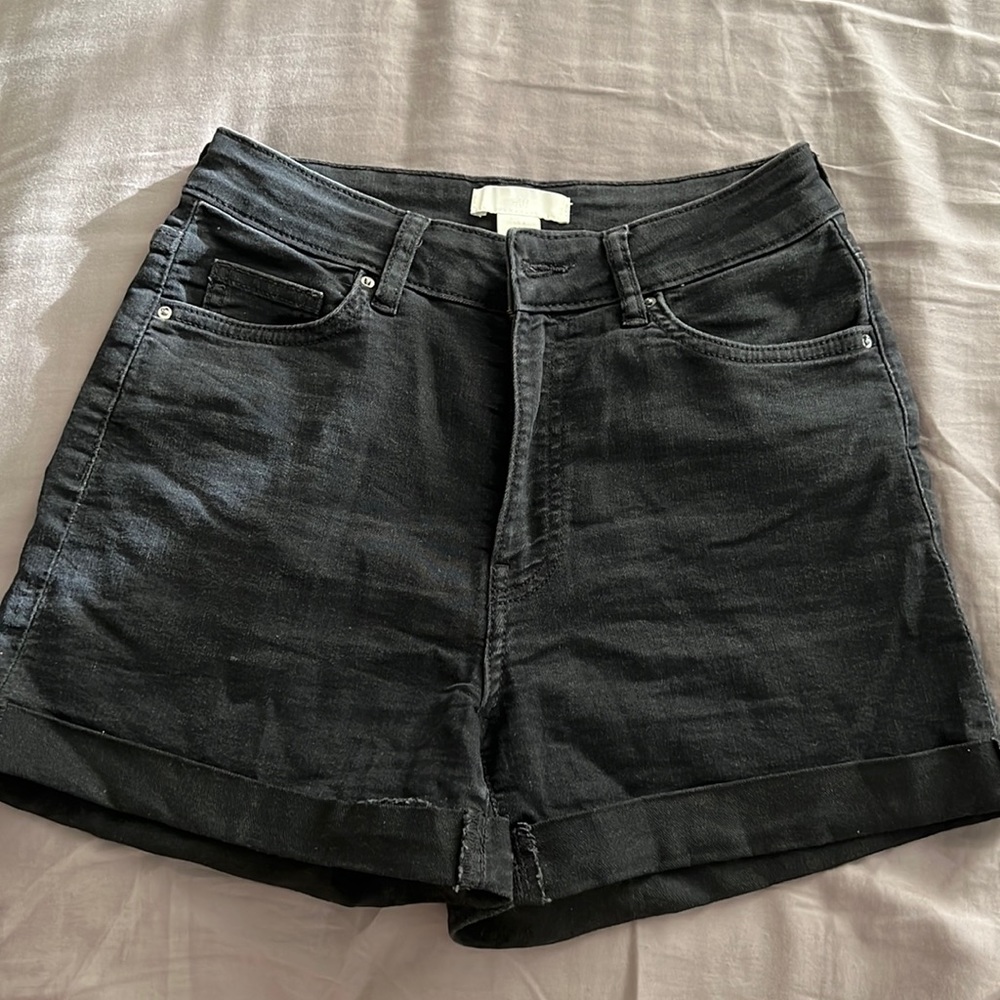 H&M Black Denim Shorts